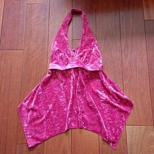Velvet Halter Top